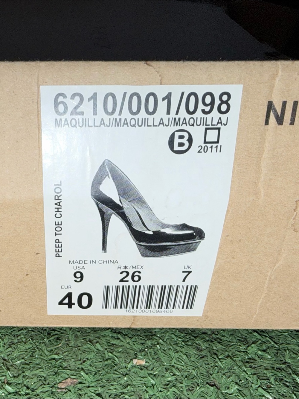 ZARA Blush Pink Nude Patent Peep-Toe Heels - Picture 3 of 6